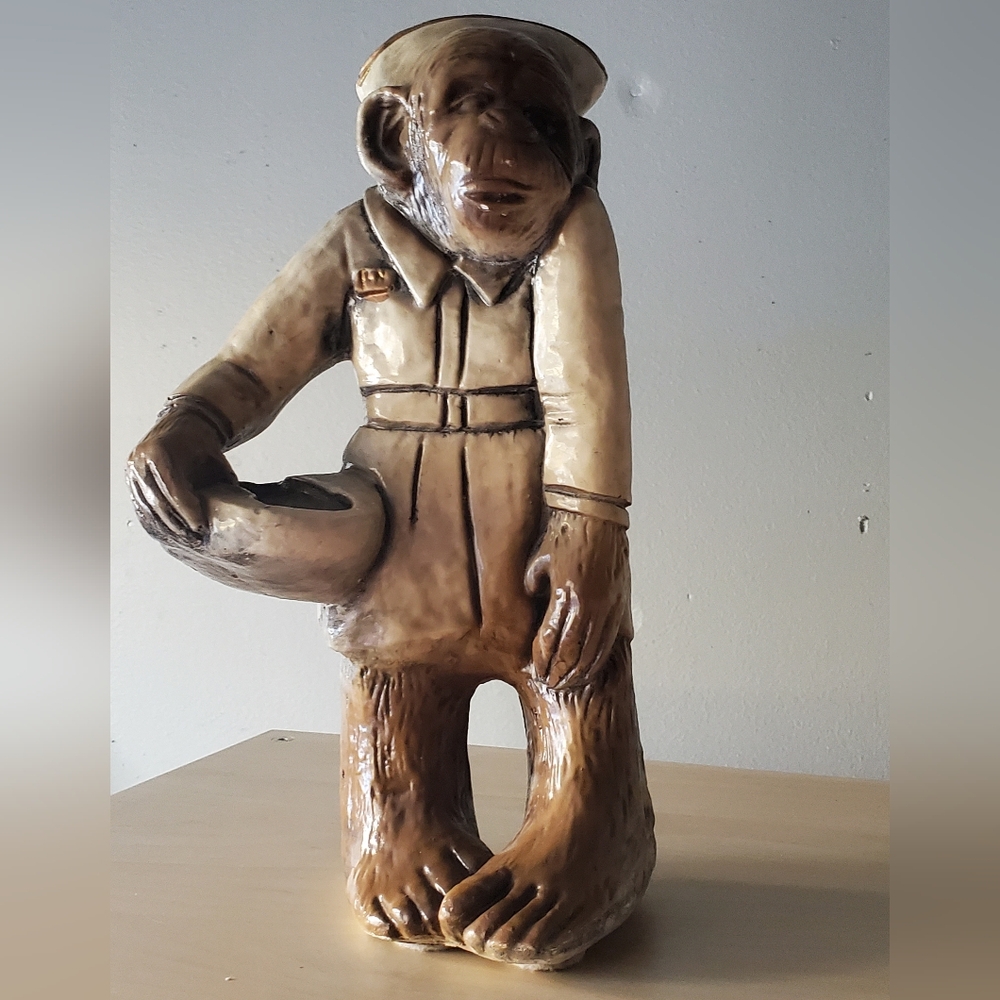Vintage Monkey Nurse Sculpture Figurine